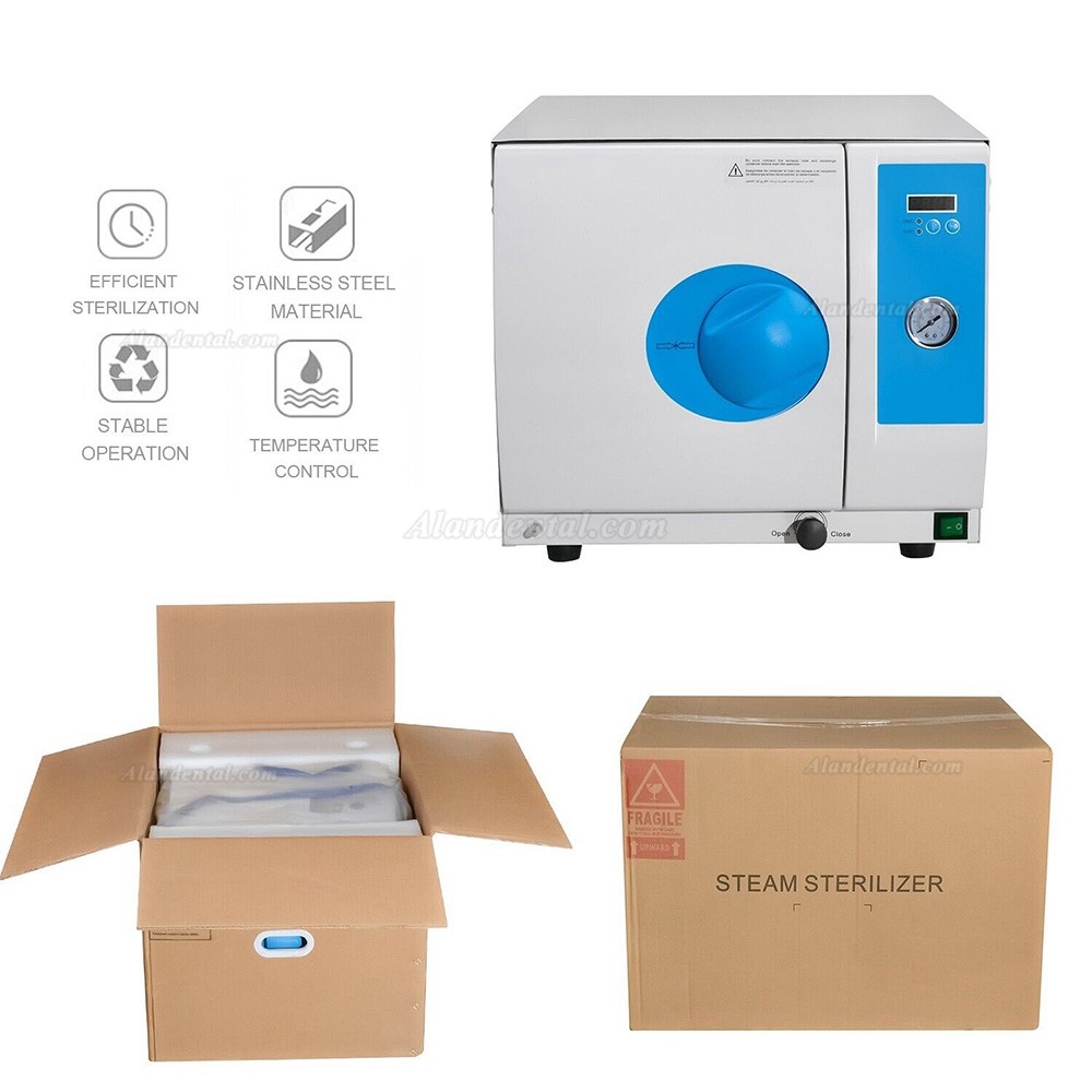 Dental 18L Autoclave Steam Sterilizer LED Display E118 Class N